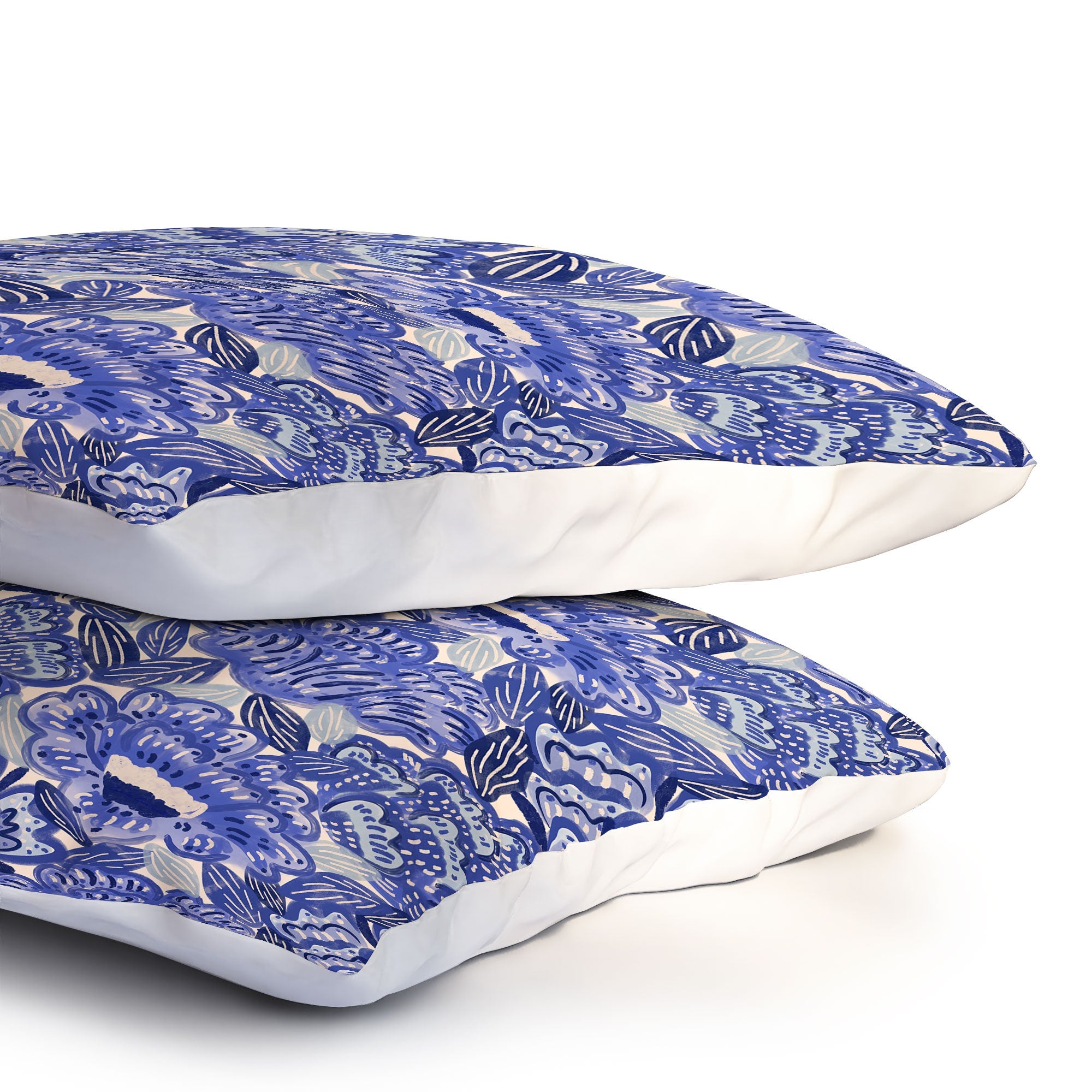 carriecantwell French Country Blue Floral Pillow Shams