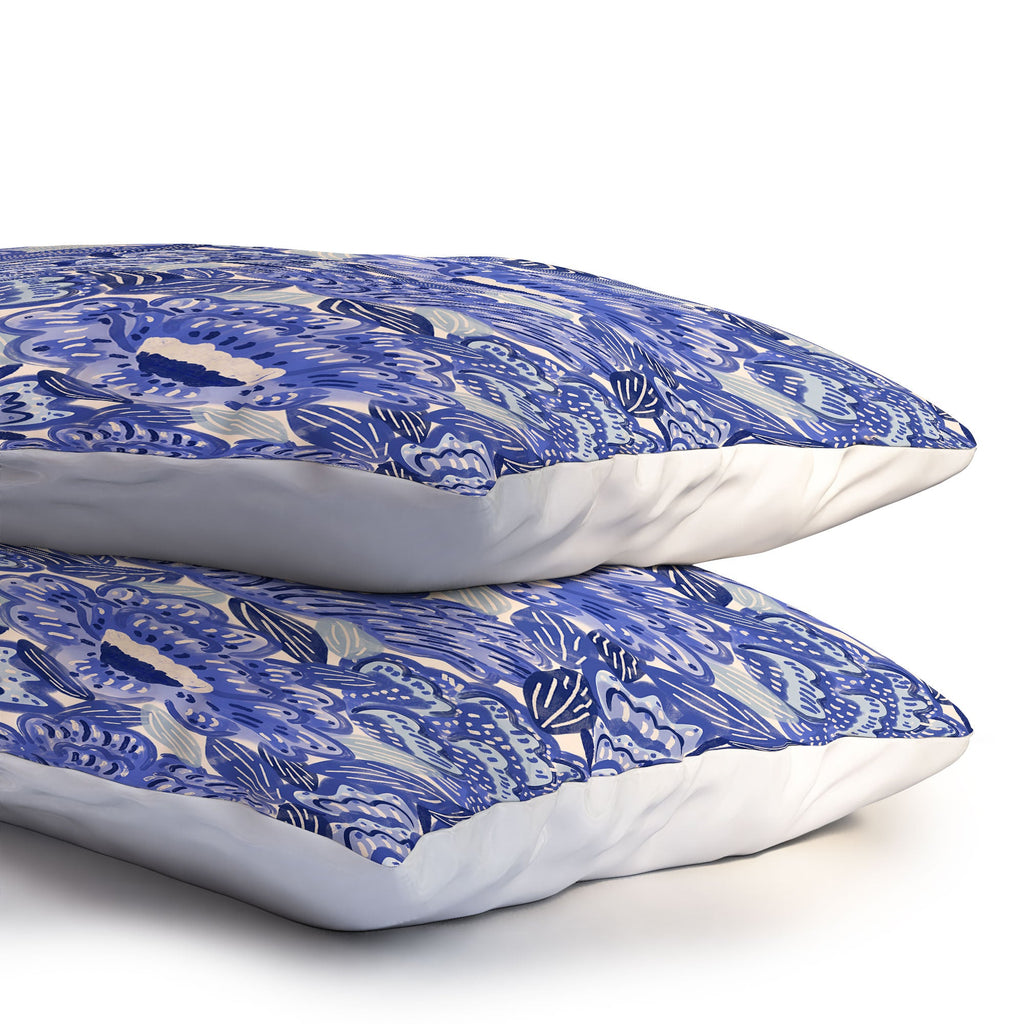 carriecantwell French Country Blue Floral Pillow Shams