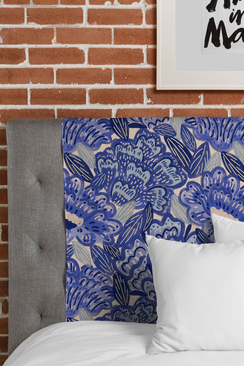 carriecantwell French Country Blue Floral Tapestry