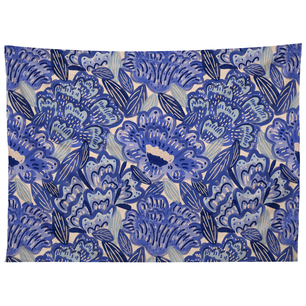 carriecantwell French Country Blue Floral Tapestry