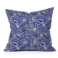 carriecantwell French Country Blue Floral Throw Pillow