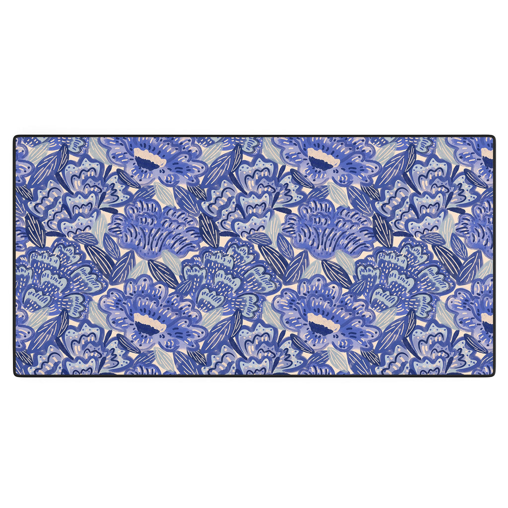 carriecantwell French Country Blue Floral Desk Mat