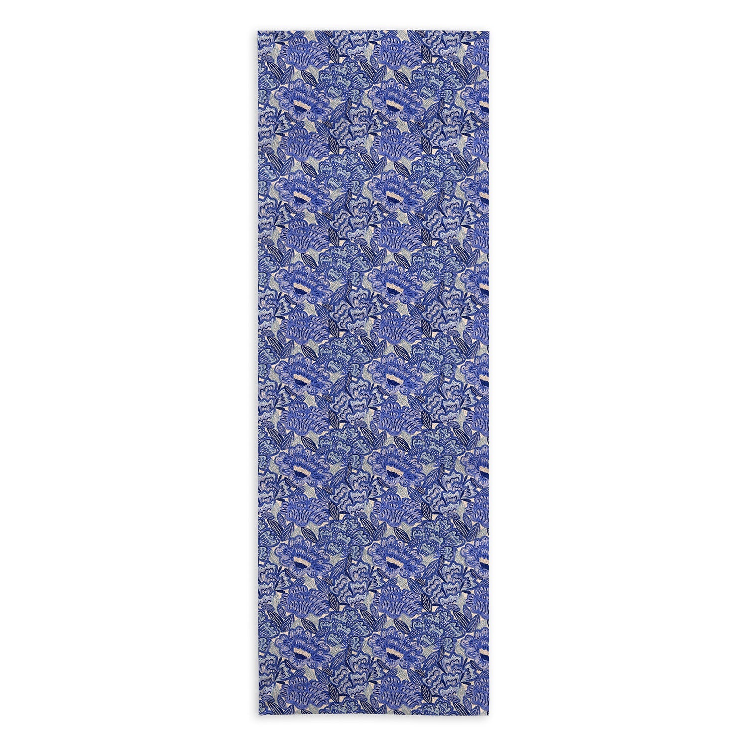 carriecantwell French Country Blue Floral Yoga Towel