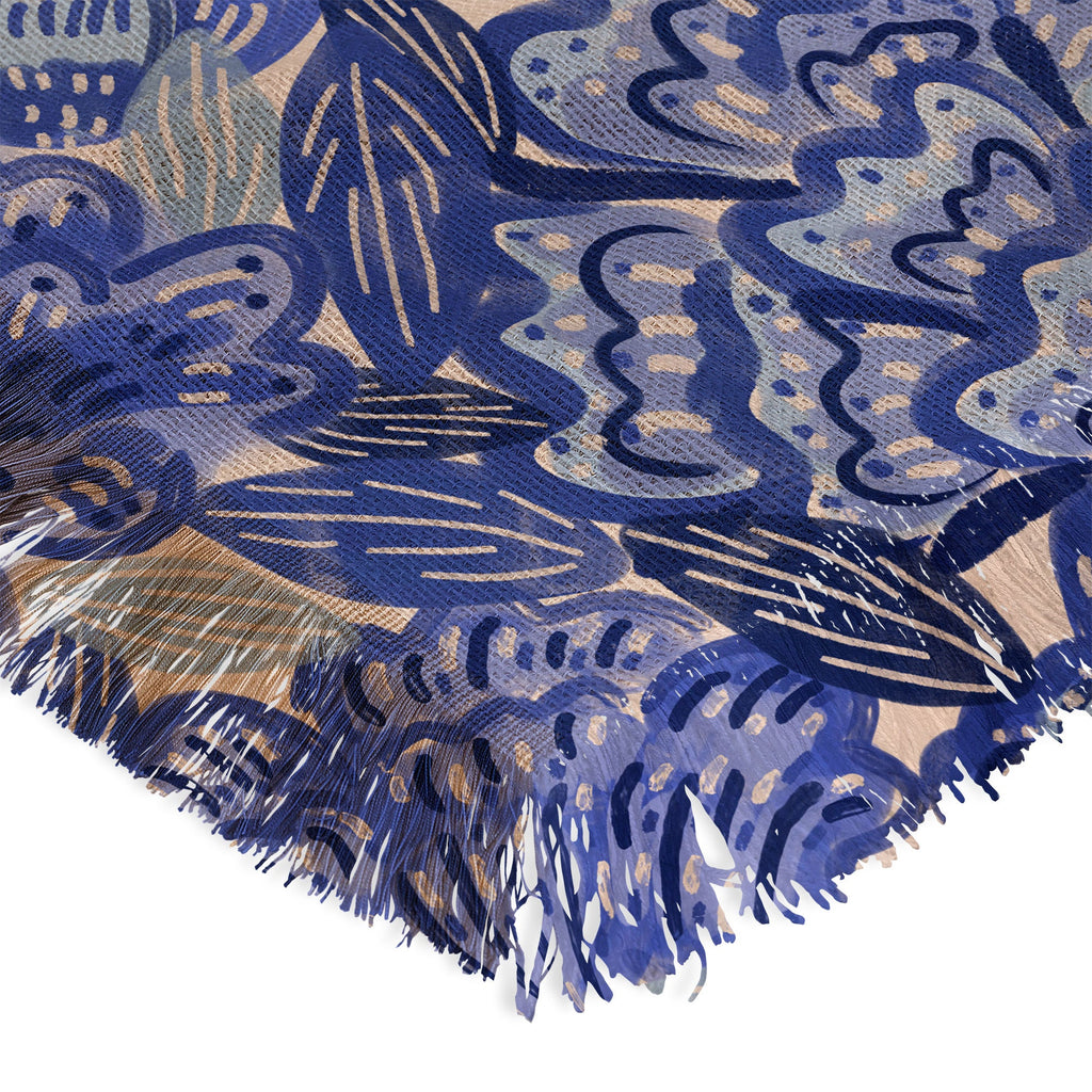 carriecantwell French Country Blue Floral Throw Blanket