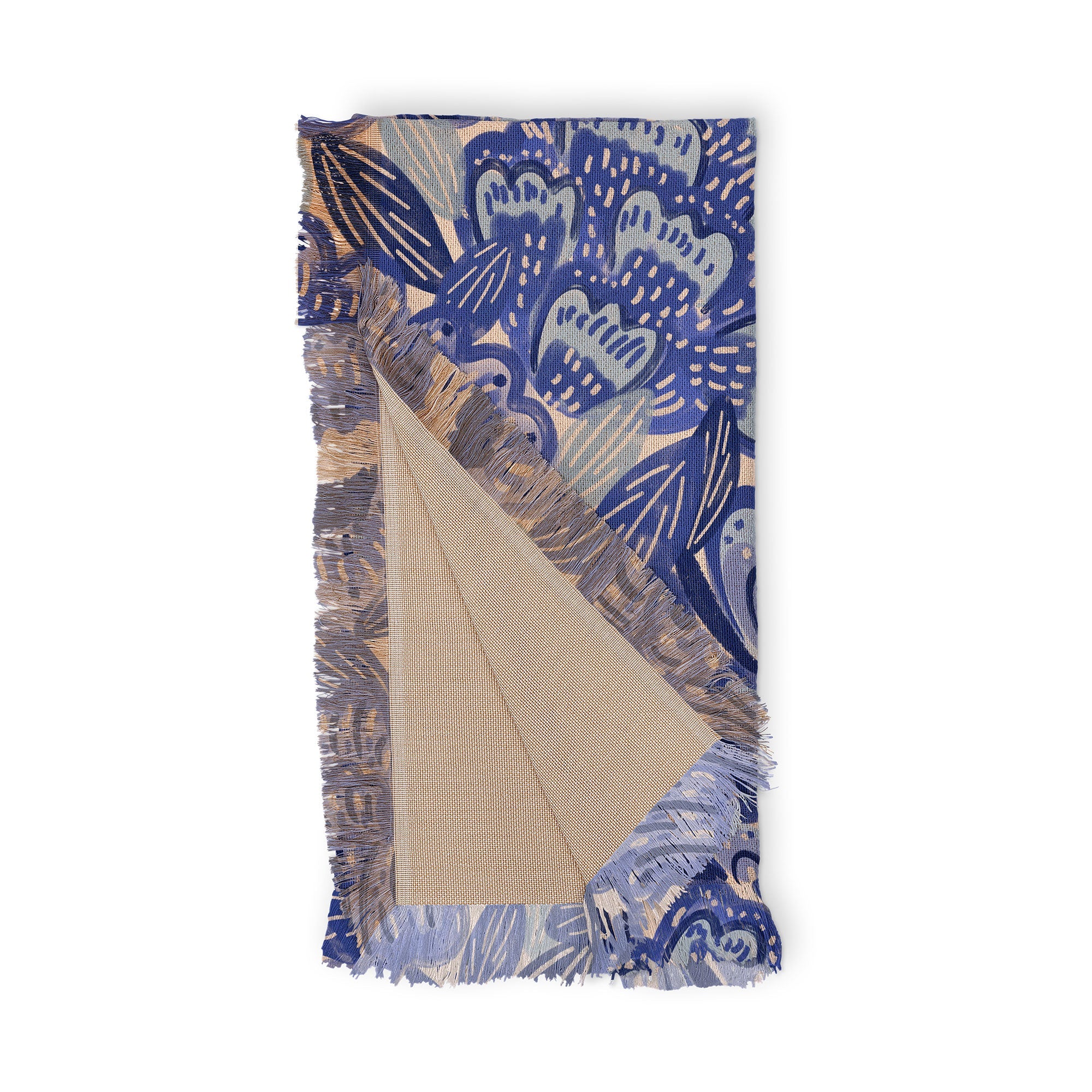 carriecantwell French Country Blue Floral Throw Blanket