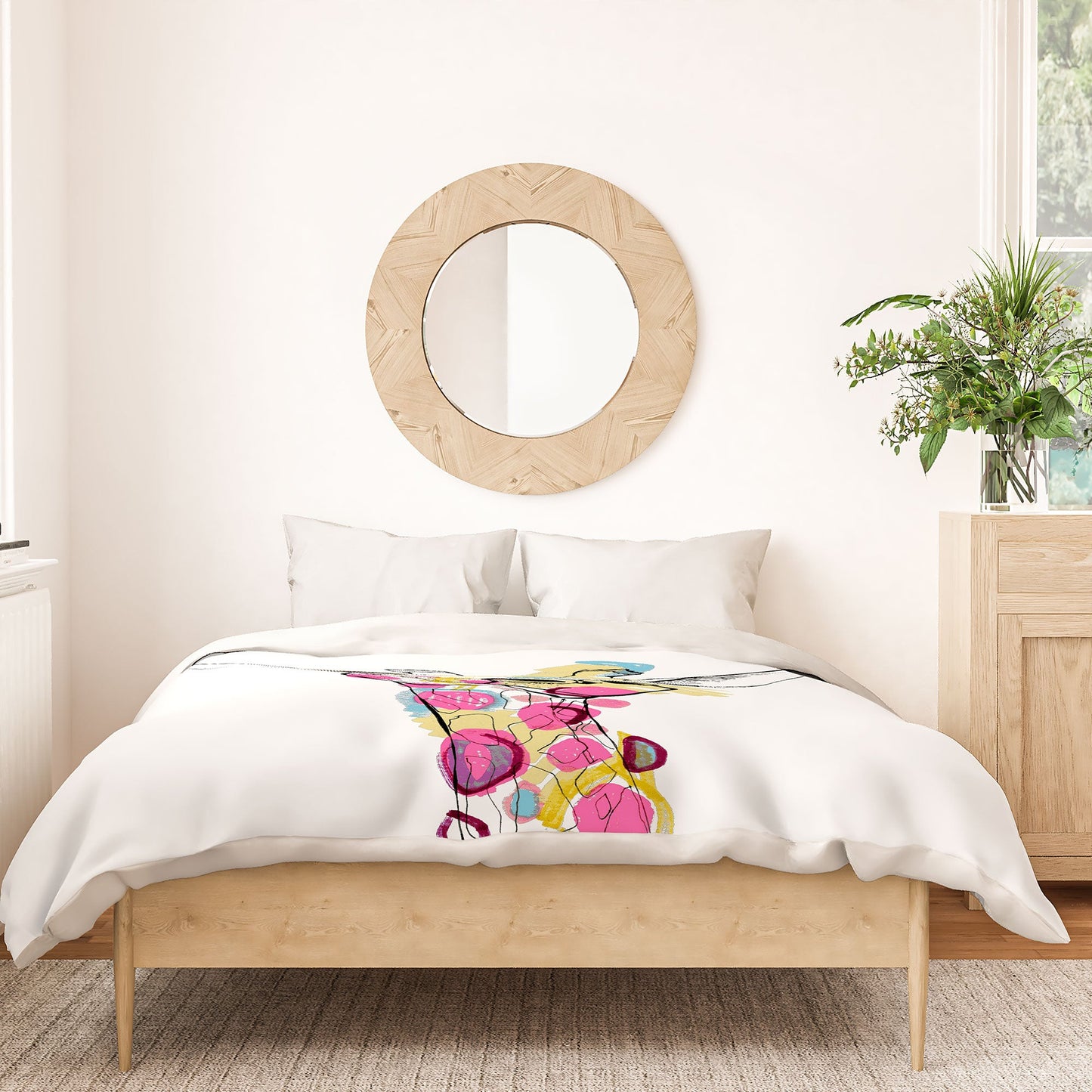 Casey Rogers Giraffe Color Duvet Cover