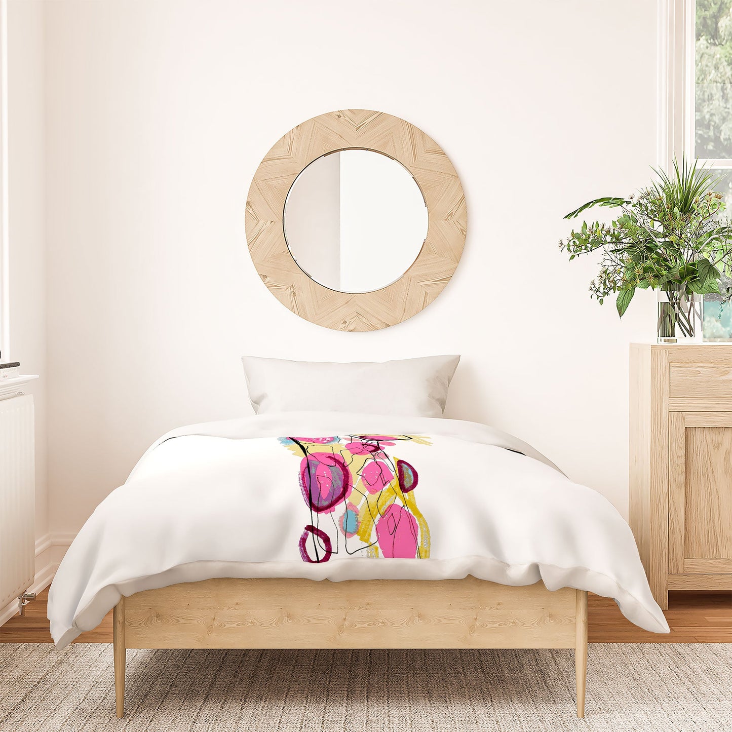 Casey Rogers Giraffe Color Duvet Cover