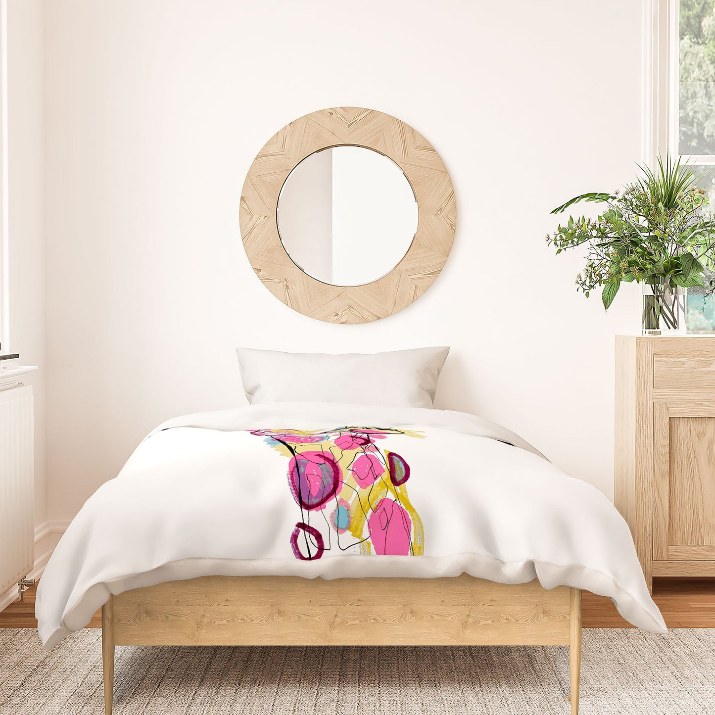 Casey Rogers Giraffe Color Duvet Cover