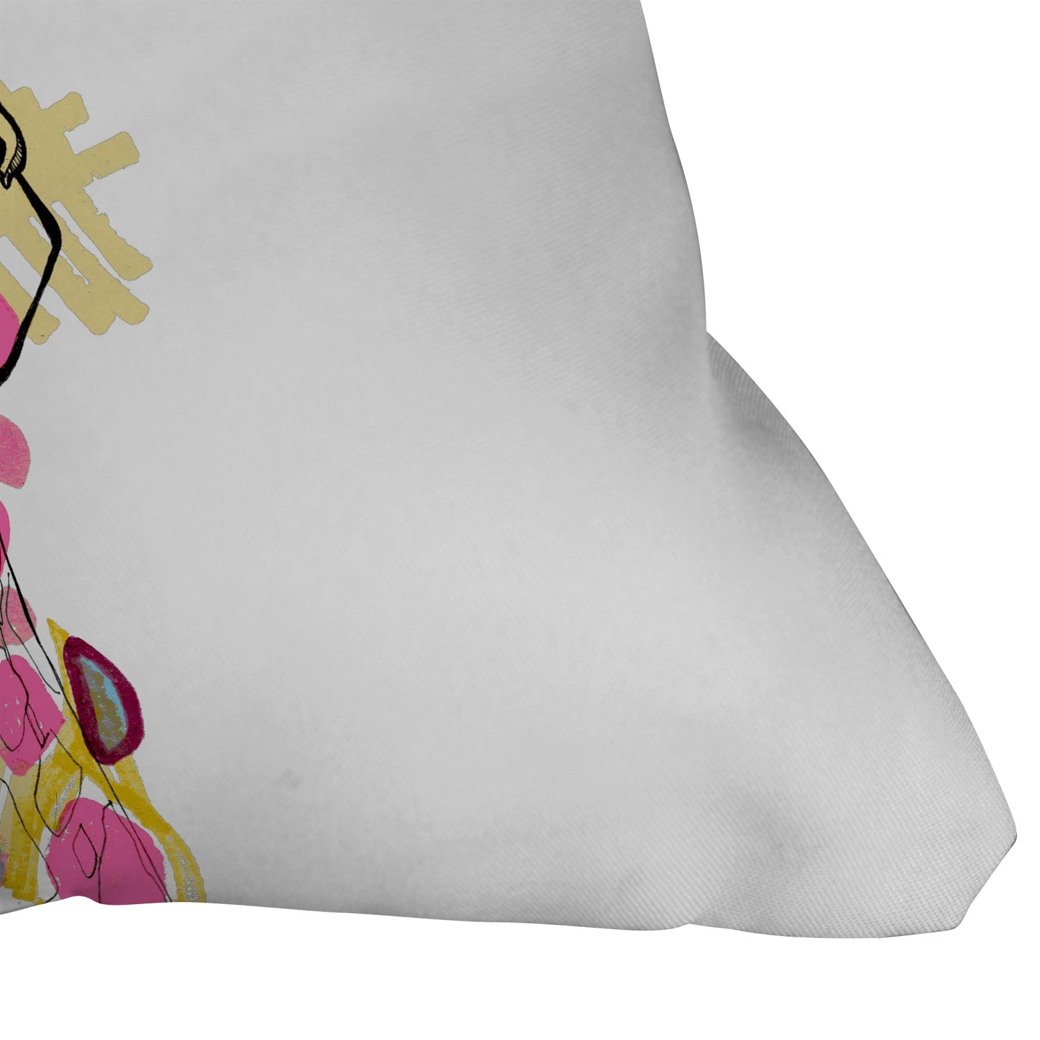 Casey Rogers Giraffe Color Throw Pillow