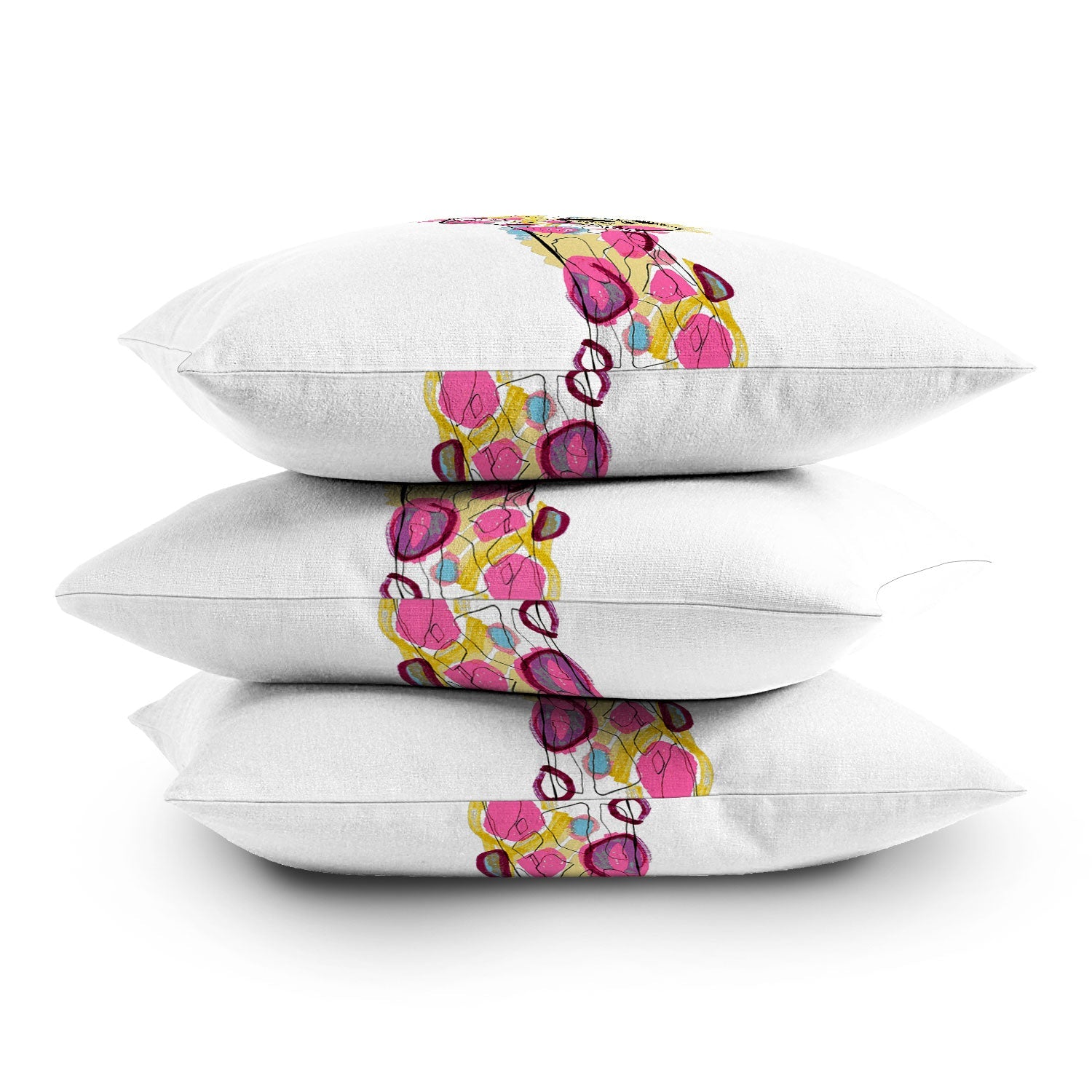 Casey Rogers Giraffe Color Throw Pillow