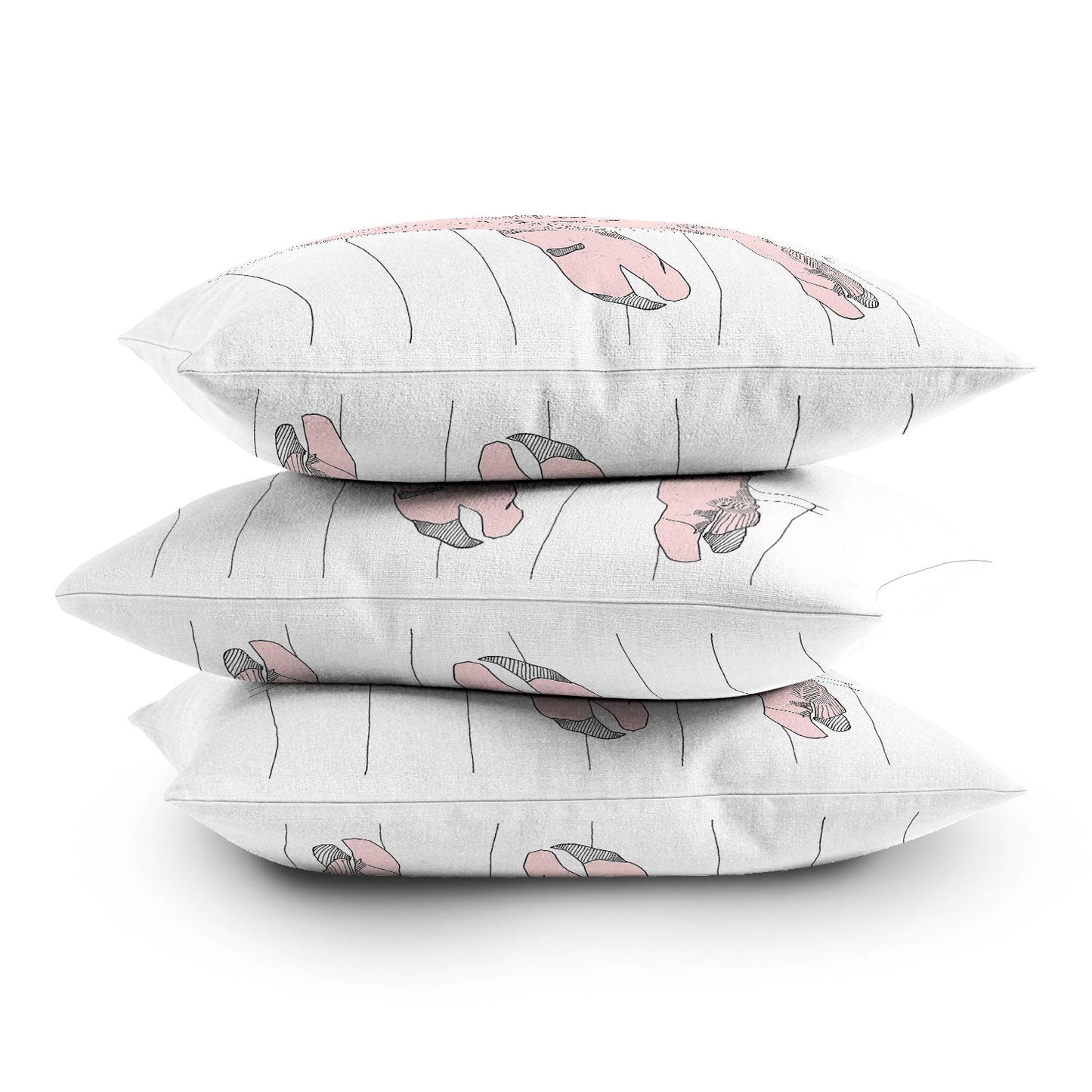 Casey Rogers Piggywig Throw Pillow