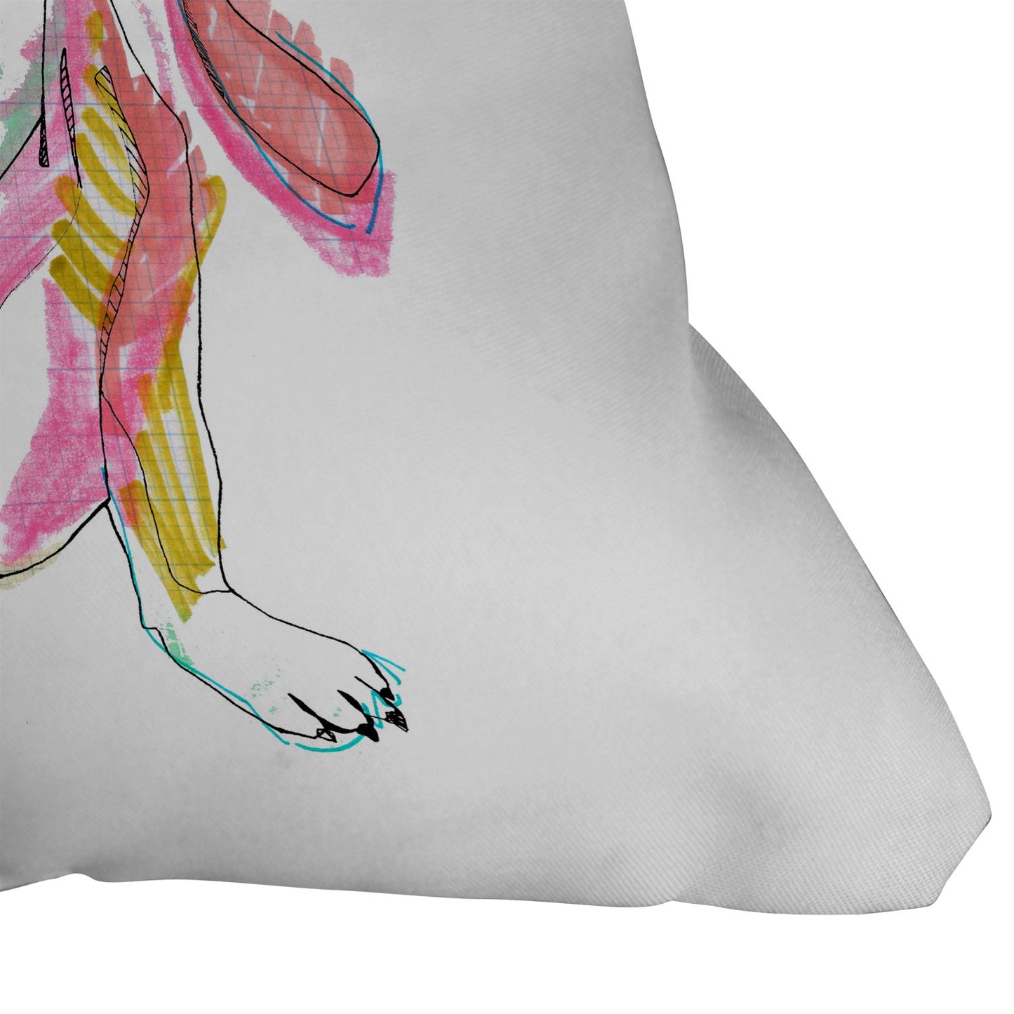 Casey Rogers Sausage Dog Throw Pillow