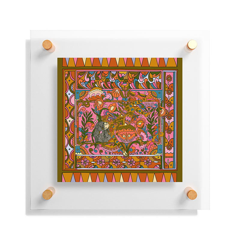 Cassidy Rae Marietta Deco Pink Protea Floating Acrylic Print