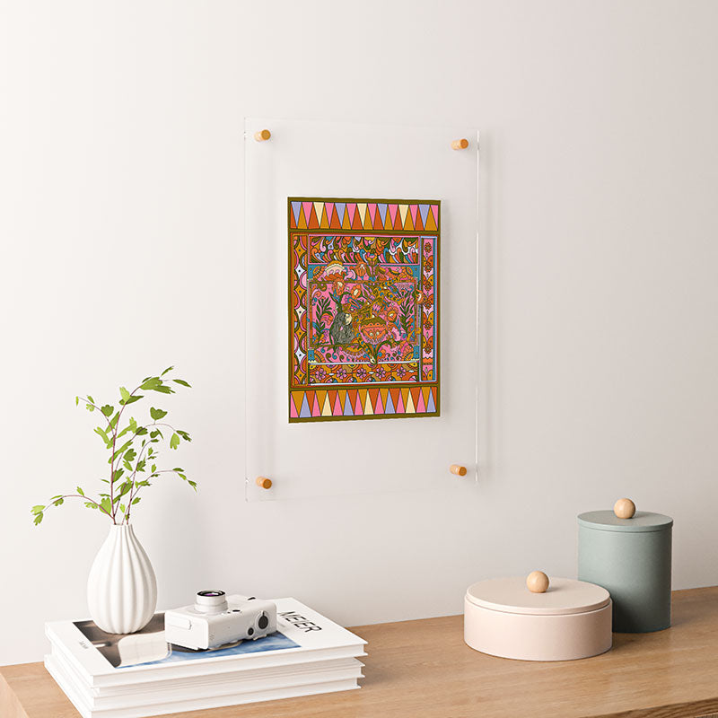Cassidy Rae Marietta Deco Pink Protea Floating Acrylic Print