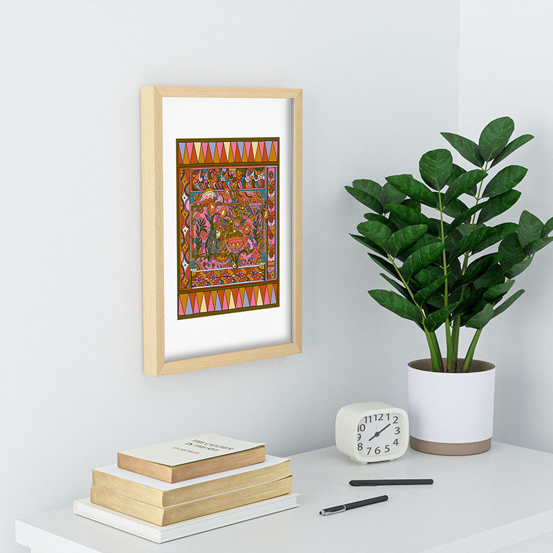 Cassidy Rae Marietta Deco Pink Protea Recessed Framing Rectangle