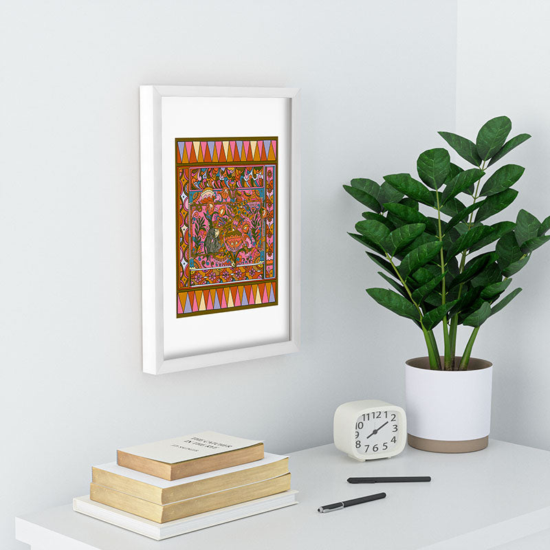 Cassidy Rae Marietta Deco Pink Protea Recessed Framing Rectangle