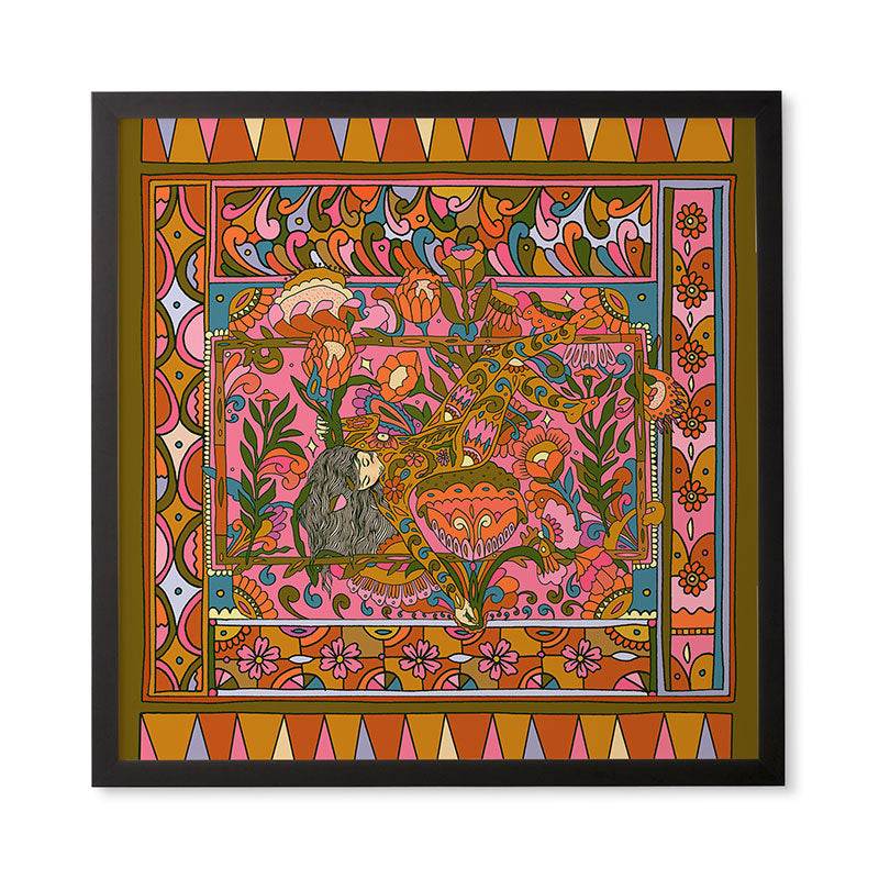 Cassidy Rae Marietta Deco Pink Protea Framed Wall Art