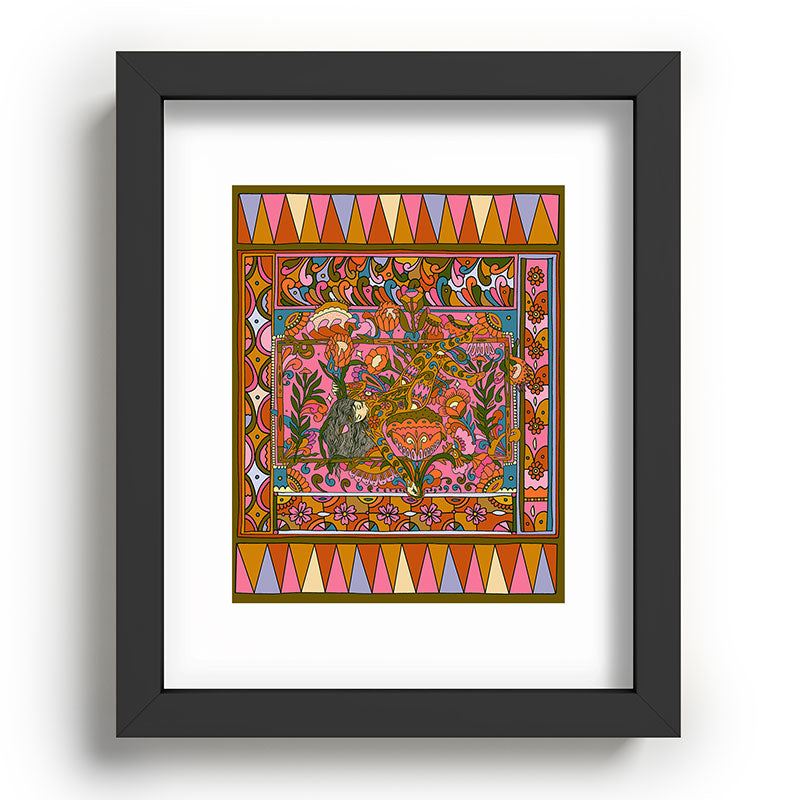 Cassidy Rae Marietta Deco Pink Protea Recessed Framing Rectangle