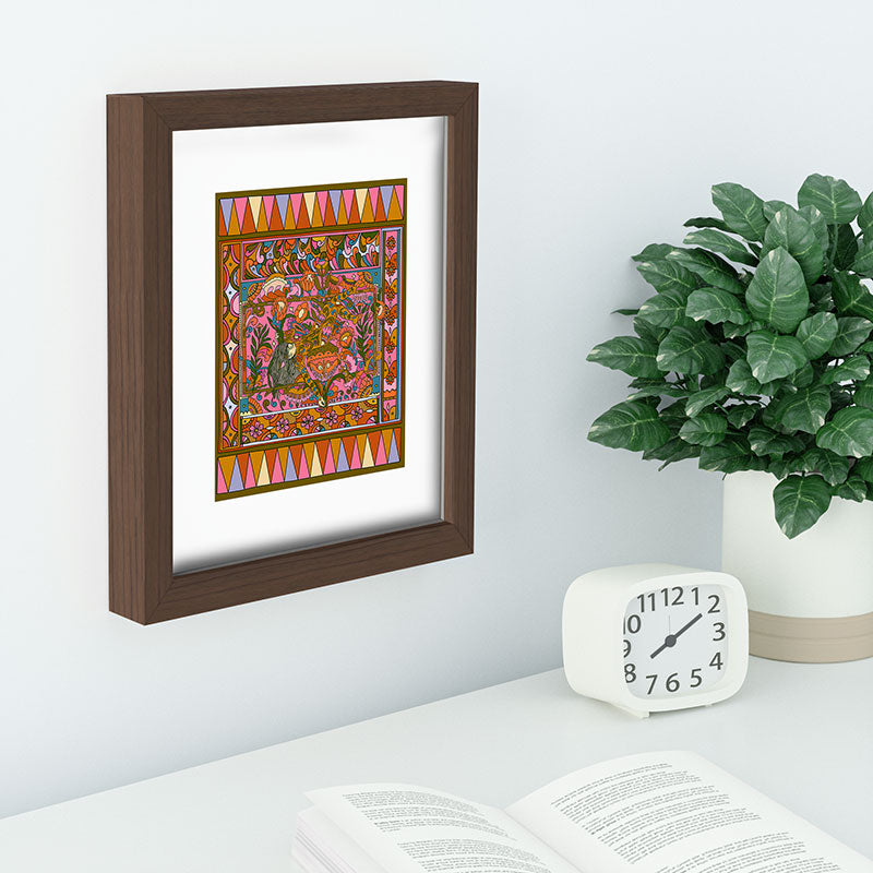 Cassidy Rae Marietta Deco Pink Protea Recessed Framing Rectangle
