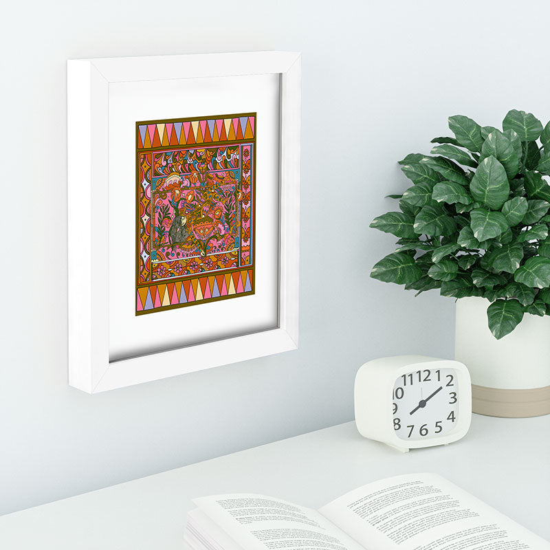Cassidy Rae Marietta Deco Pink Protea Recessed Framing Rectangle