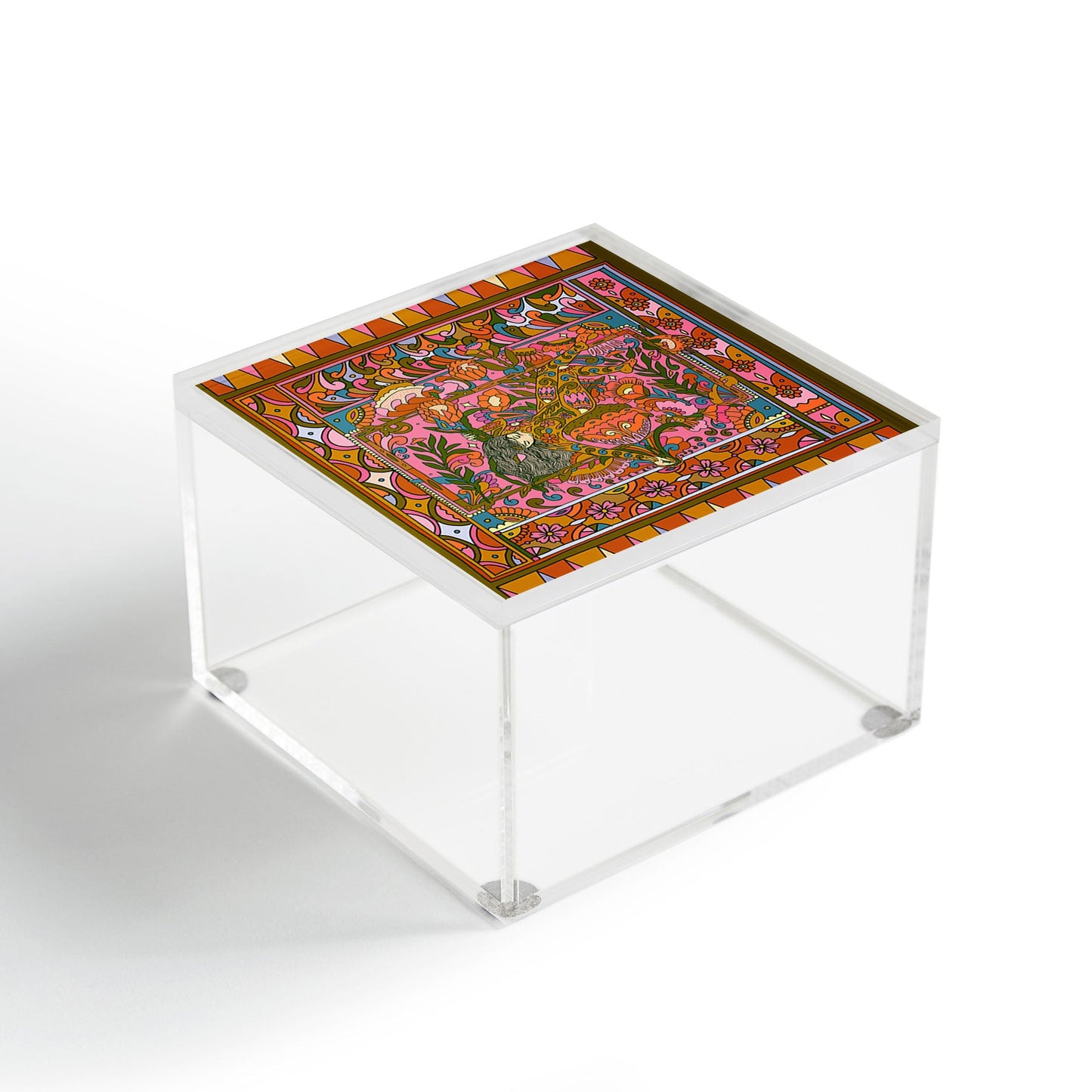Cassidy Rae Marietta Deco Pink Protea Acrylic Box
