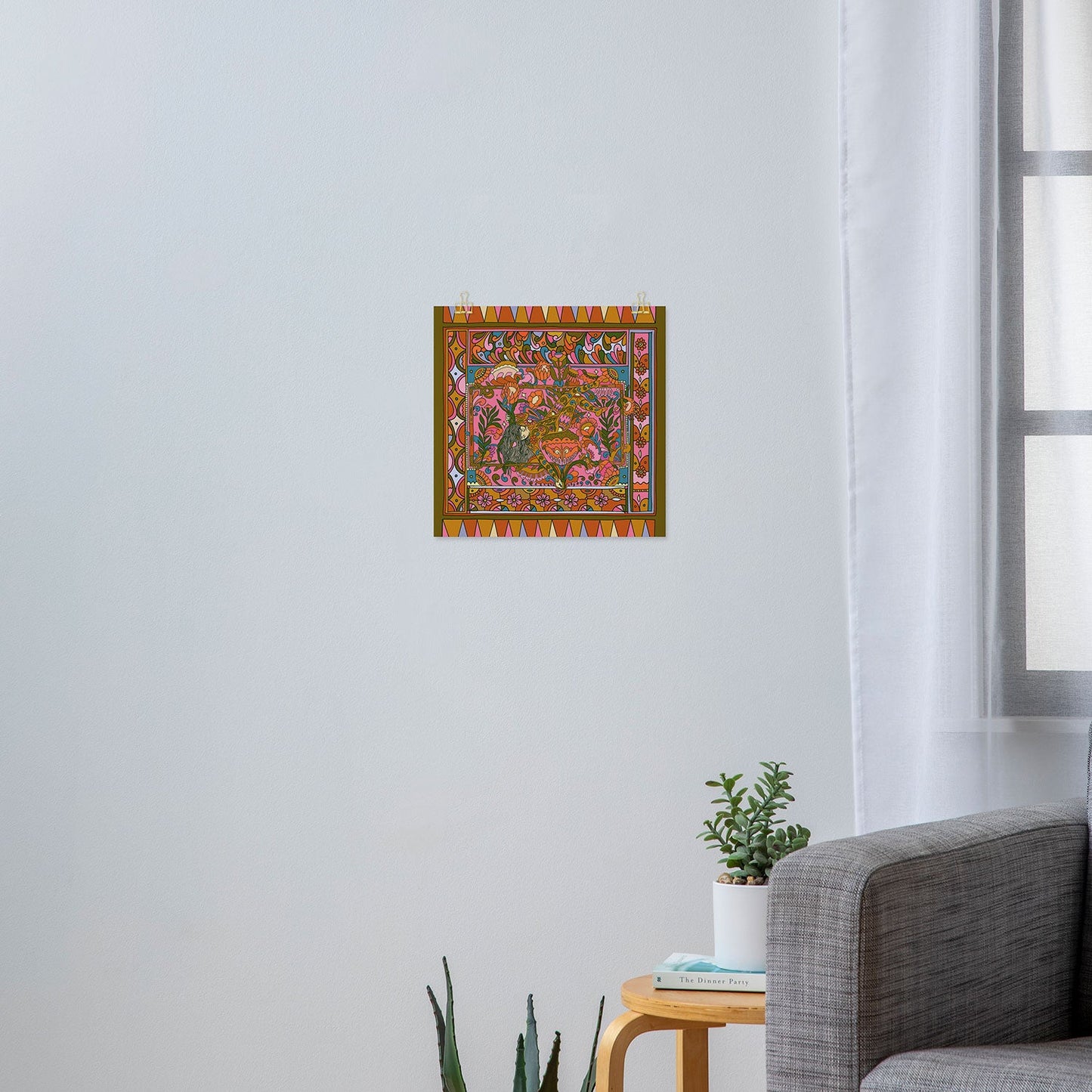 Cassidy Rae Marietta Deco Pink Protea Art Print