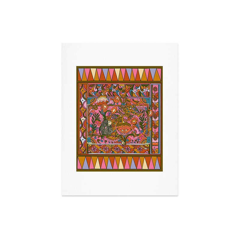 Cassidy Rae Marietta Deco Pink Protea Art Print
