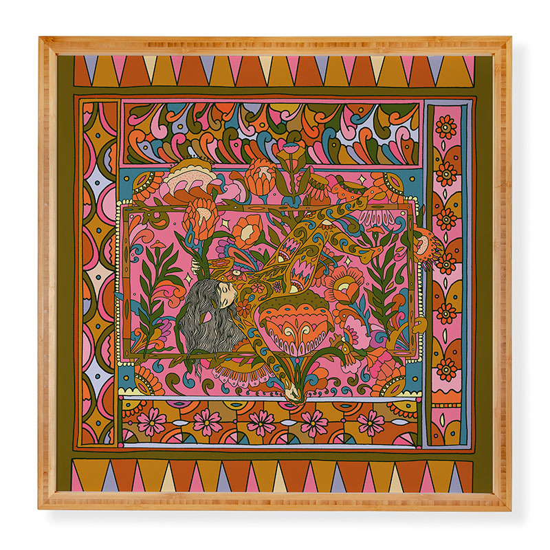 Cassidy Rae Marietta Deco Pink Protea Framed Wall Art