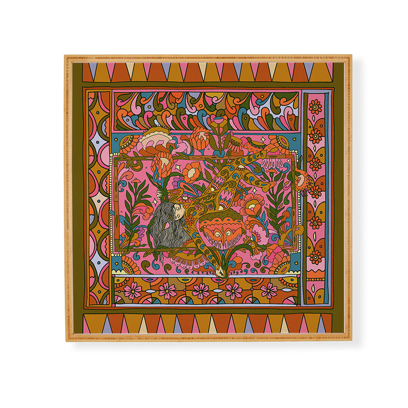 Cassidy Rae Marietta Deco Pink Protea Framed Wall Art