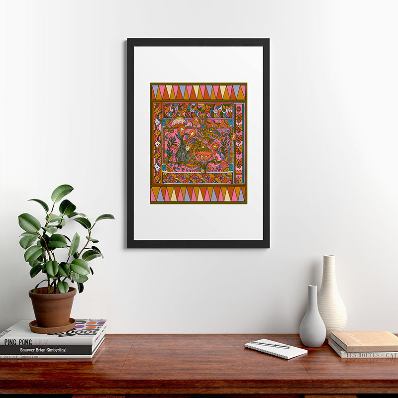 Cassidy Rae Marietta Deco Pink Protea Framed Art Print
