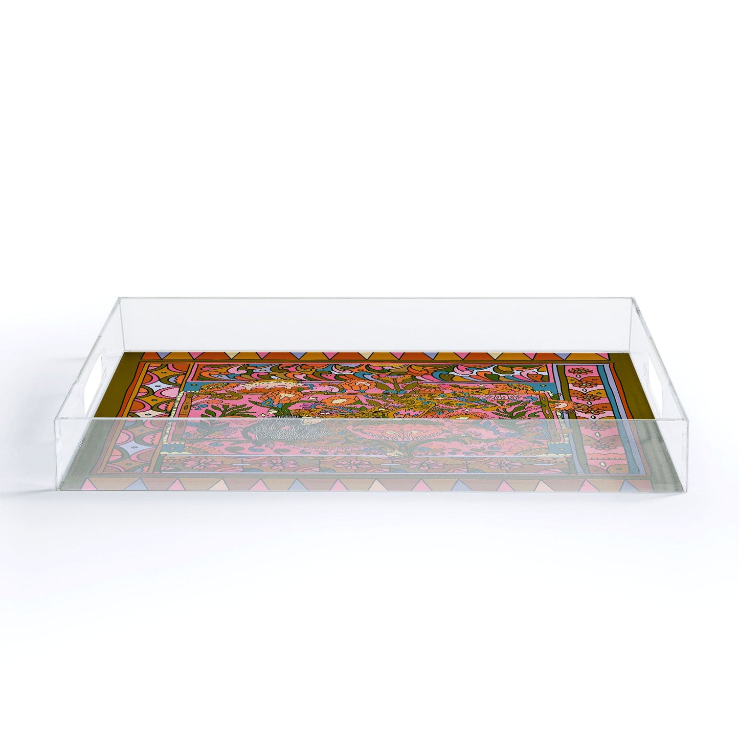 Cassidy Rae Marietta Deco Pink Protea Acrylic Tray