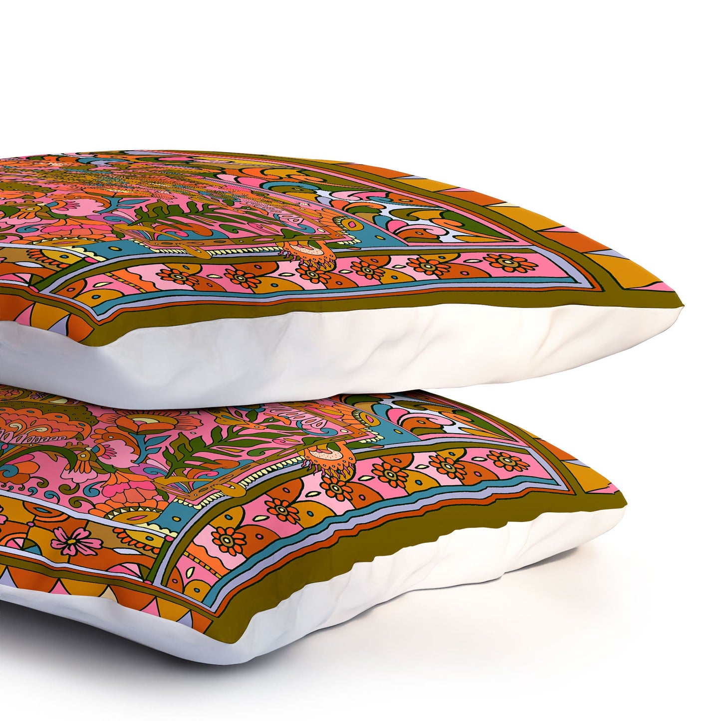Cassidy Rae Marietta Deco Pink Protea Pillow Shams