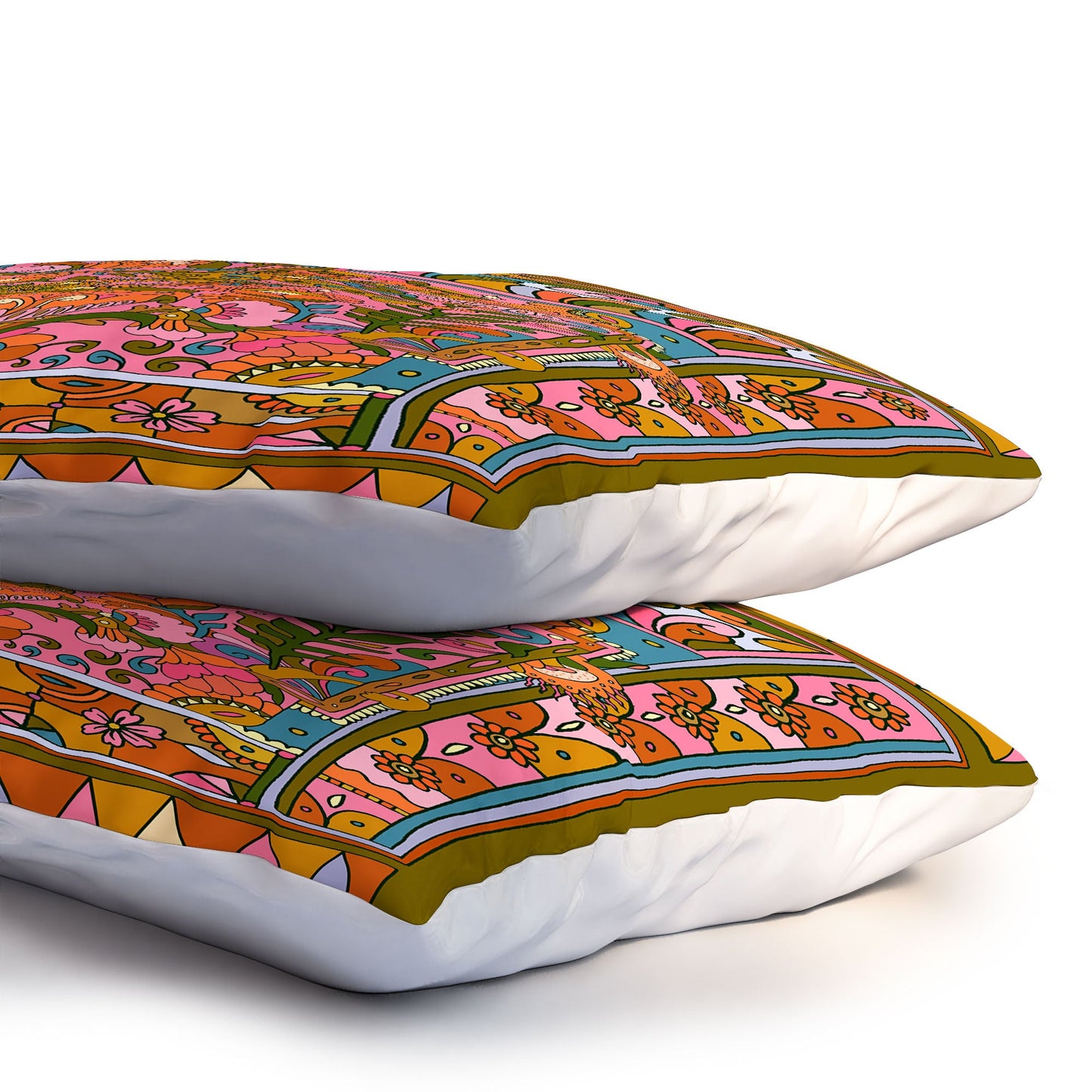Cassidy Rae Marietta Deco Pink Protea Pillow Shams