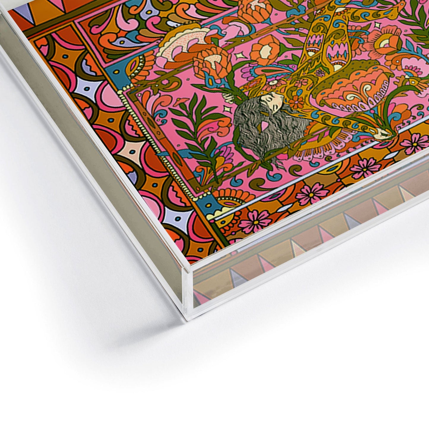 Cassidy Rae Marietta Deco Pink Protea Acrylic Tray
