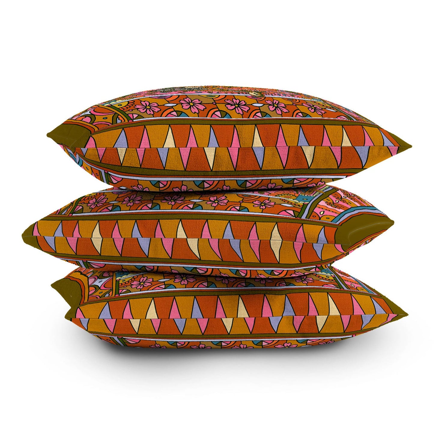 Cassidy Rae Marietta Deco Pink Protea Outdoor Throw Pillow