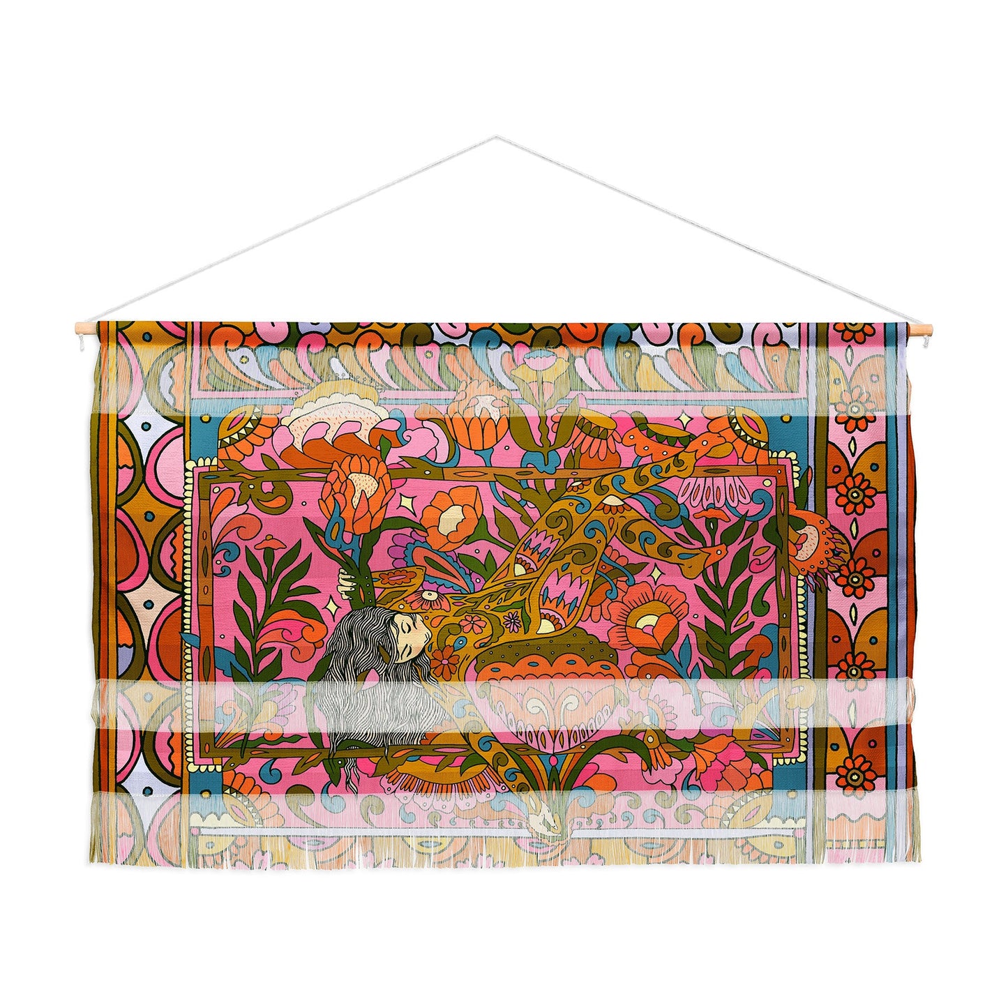 Cassidy Rae Marietta Deco Pink Protea Wall Hanging Landscape