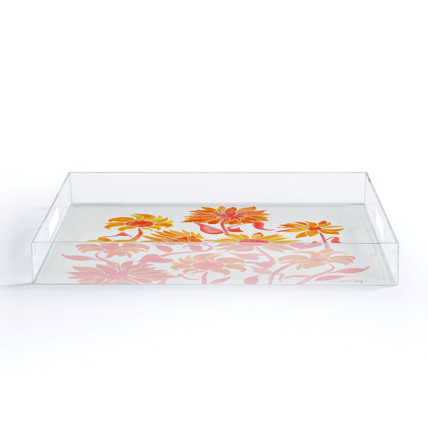 Cat Coquillette Sunflower Watercolor Fiery Palette Acrylic Tray