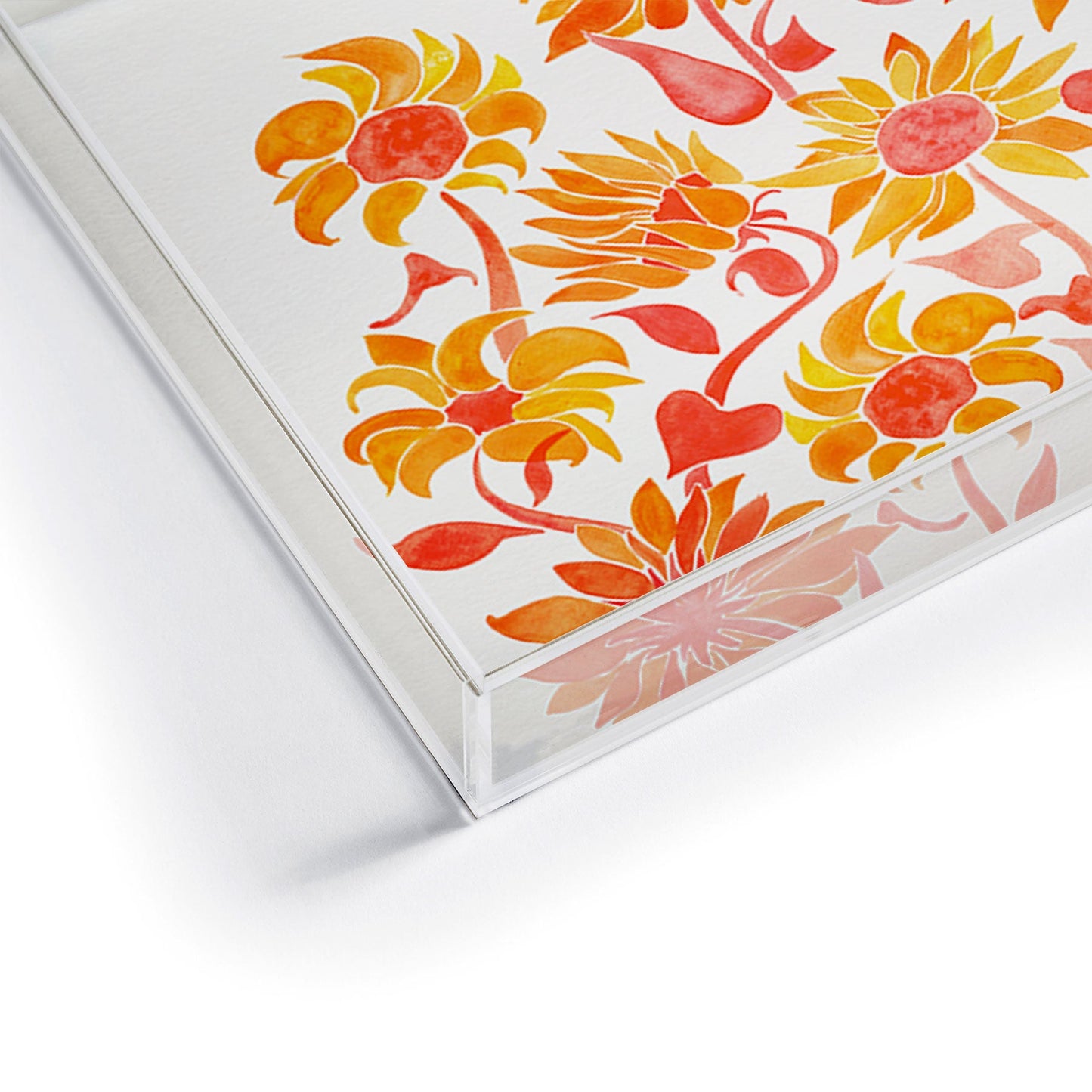 Cat Coquillette Sunflower Watercolor Fiery Palette Acrylic Tray