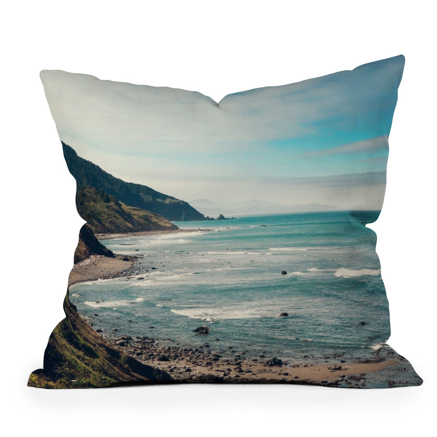 Catherine McDonald California Pacific Coast Highway Throw Pillow