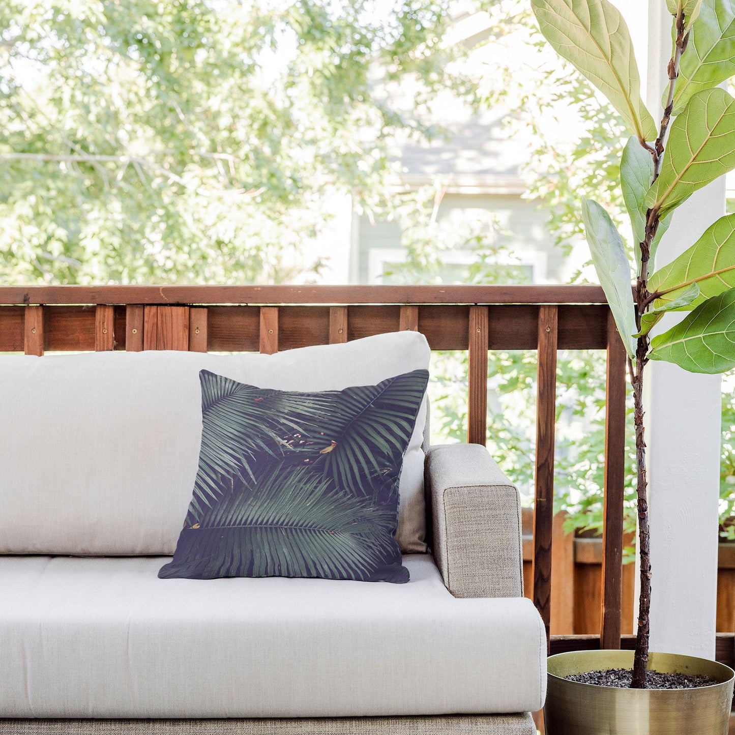 Catherine McDonald Rainforest Floor Outdoor Throw Pillow