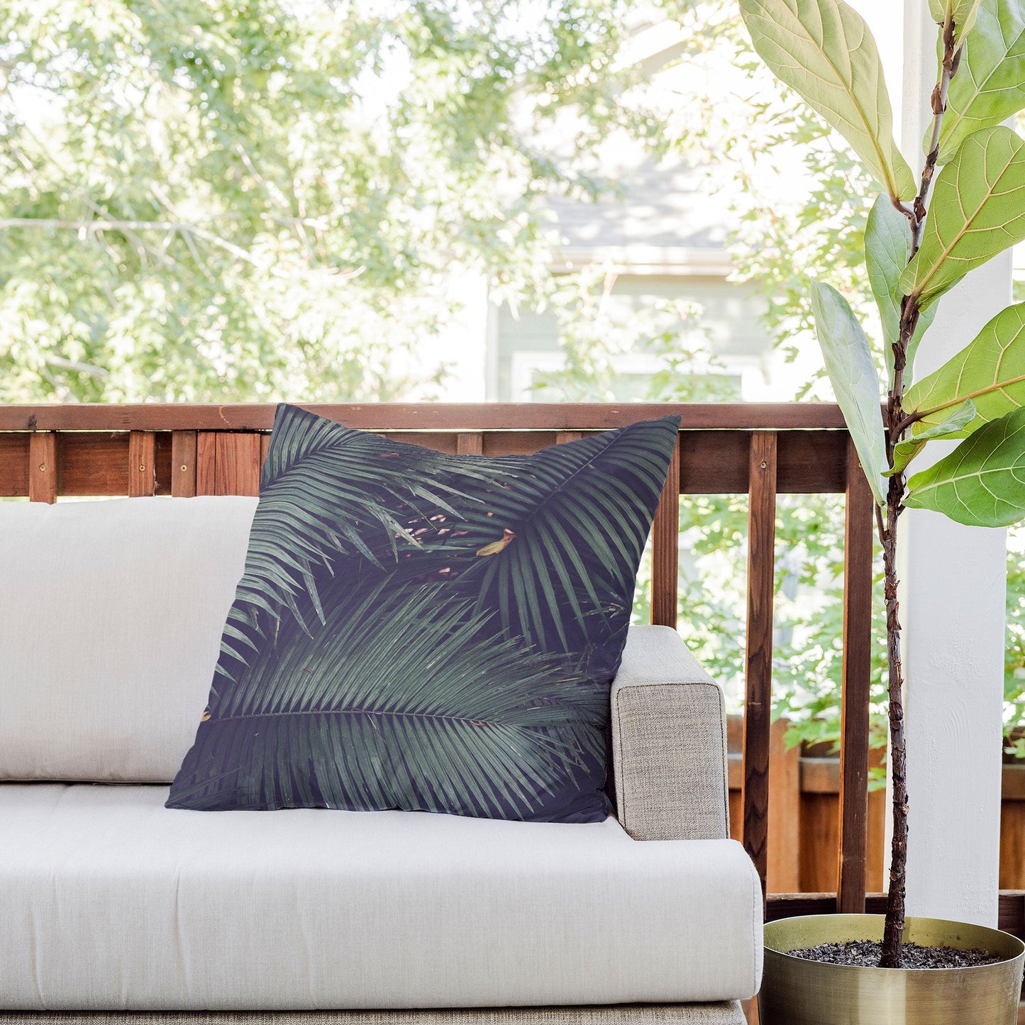 Catherine McDonald Rainforest Floor Outdoor Throw Pillow