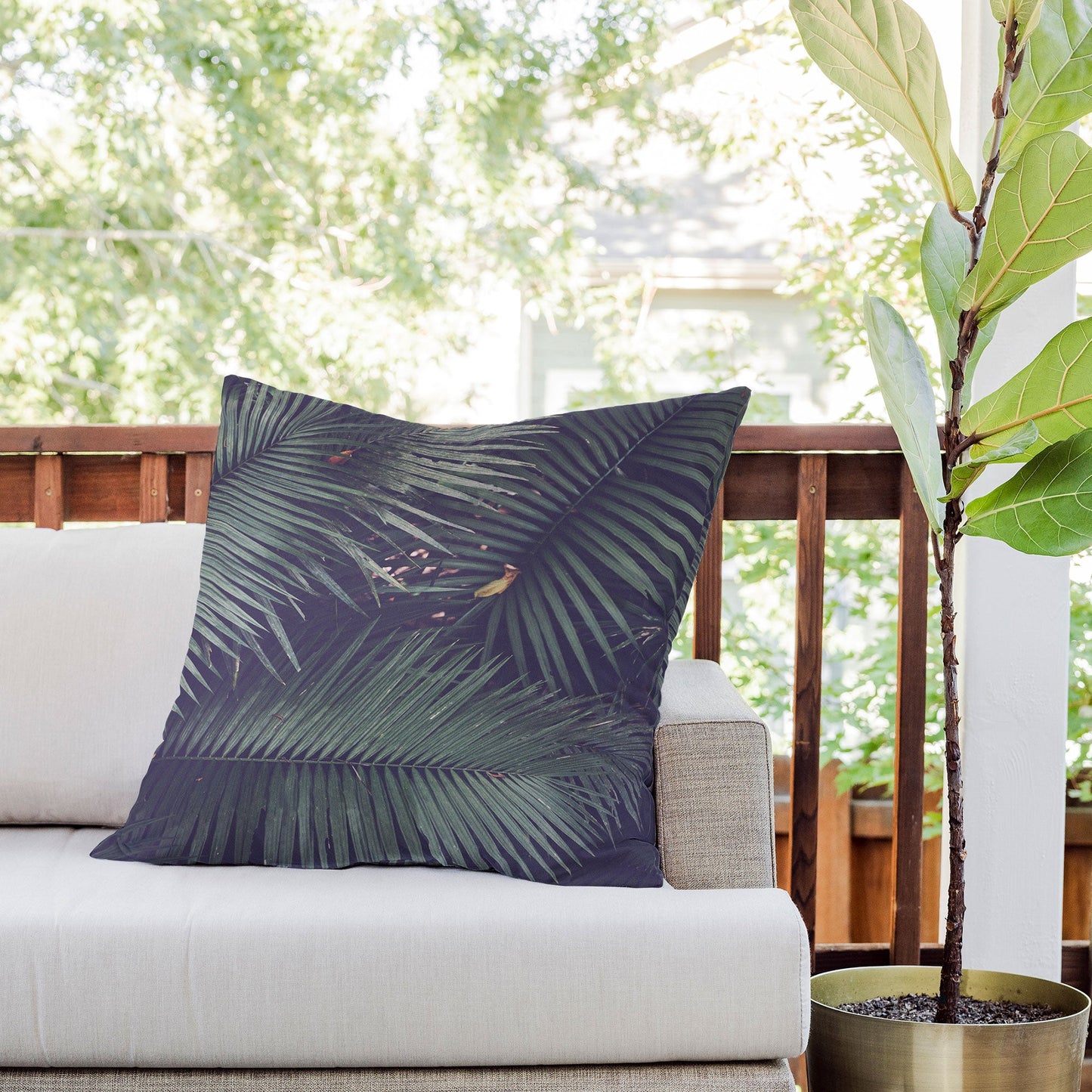 Catherine McDonald Rainforest Floor Outdoor Throw Pillow