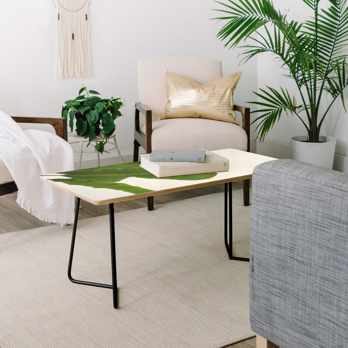 Catherine McDonald Tropical Banana Leaves Coffee Table
