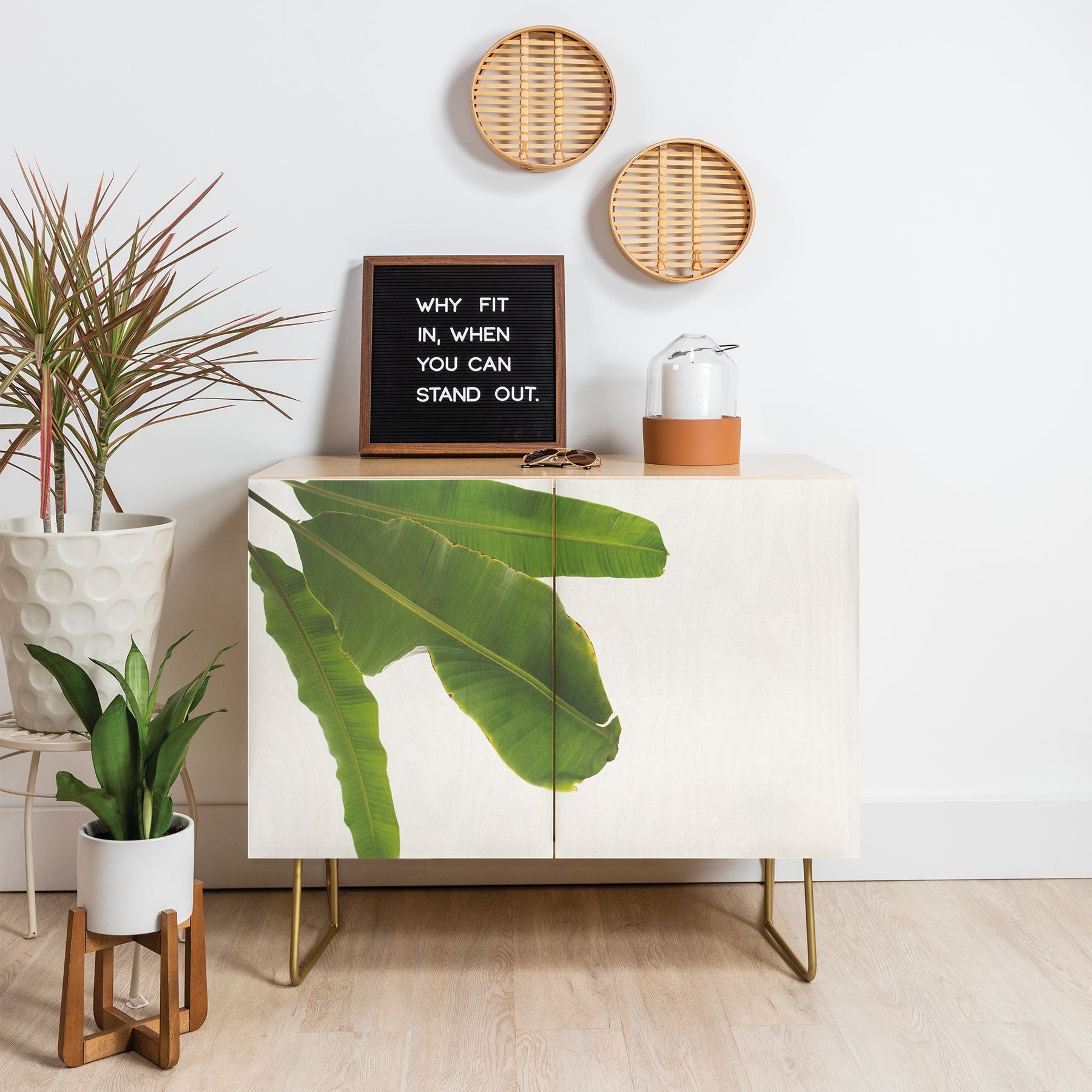 Catherine McDonald Tropical Banana Leaves Credenza