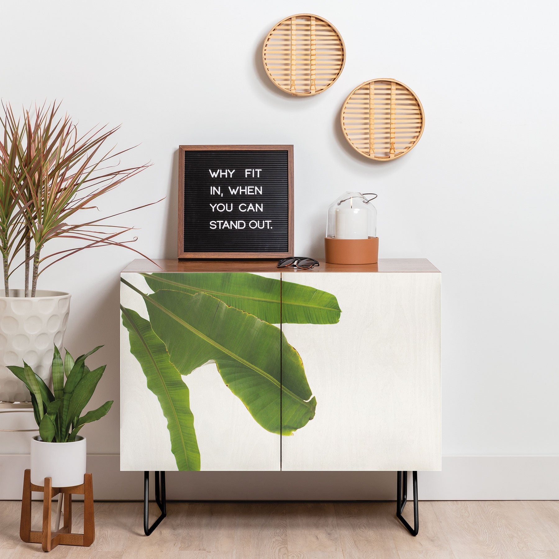 Catherine McDonald Tropical Banana Leaves Credenza