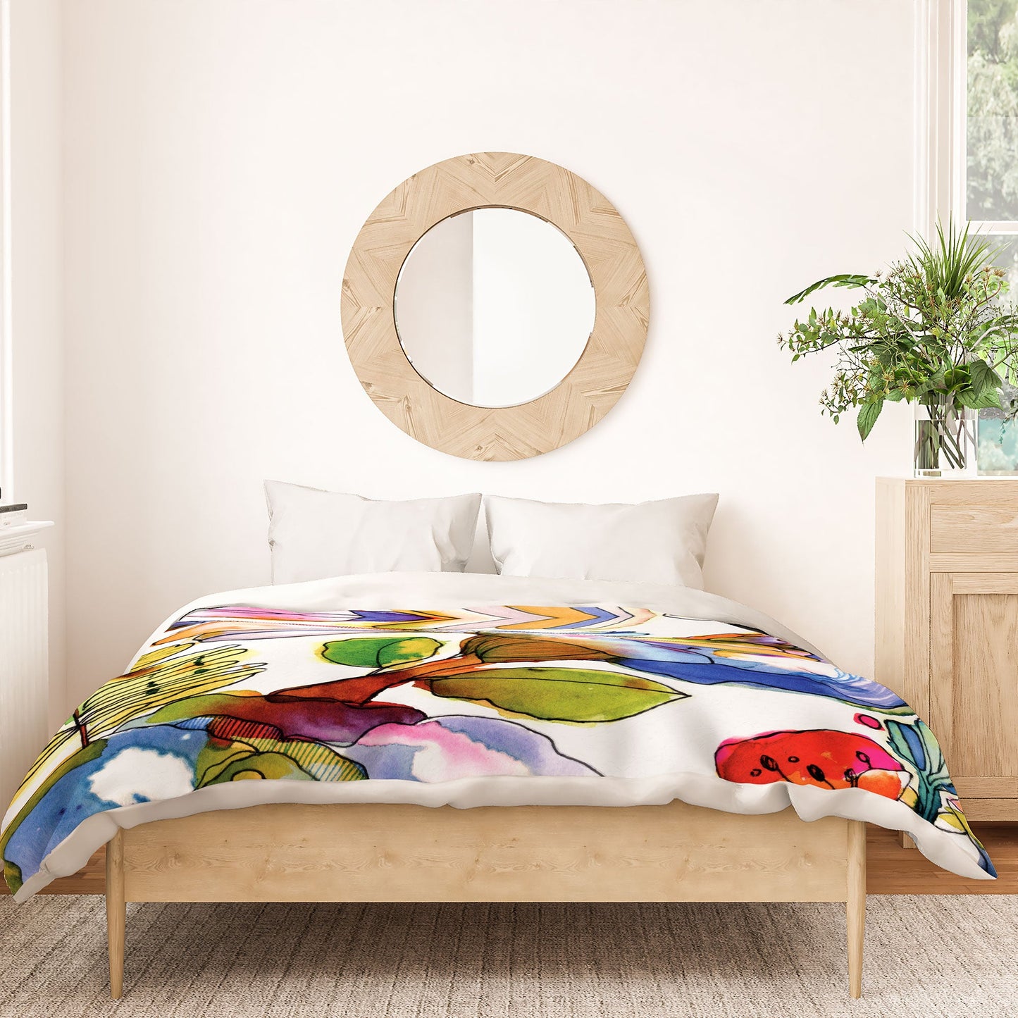 CayenaBlanca Blossom Pastel Duvet Cover