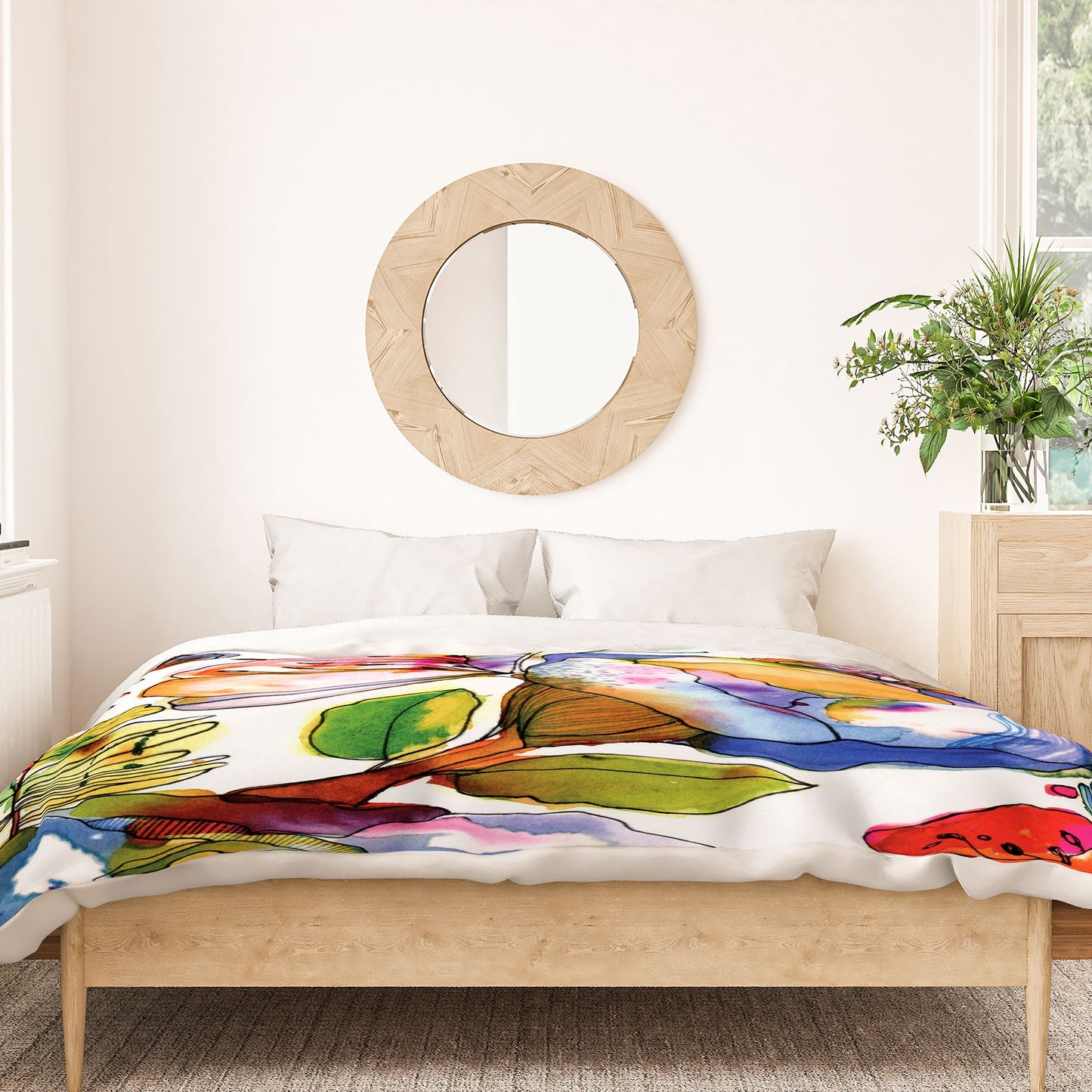 CayenaBlanca Blossom Pastel Duvet Cover