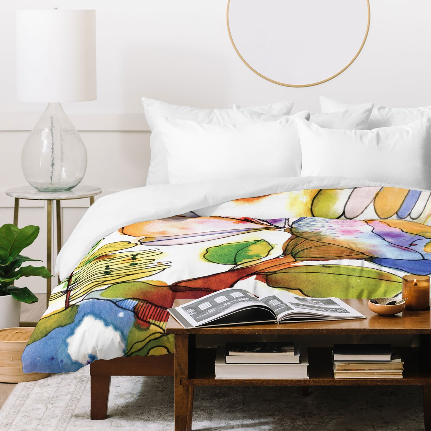 CayenaBlanca Blossom Pastel Duvet Cover