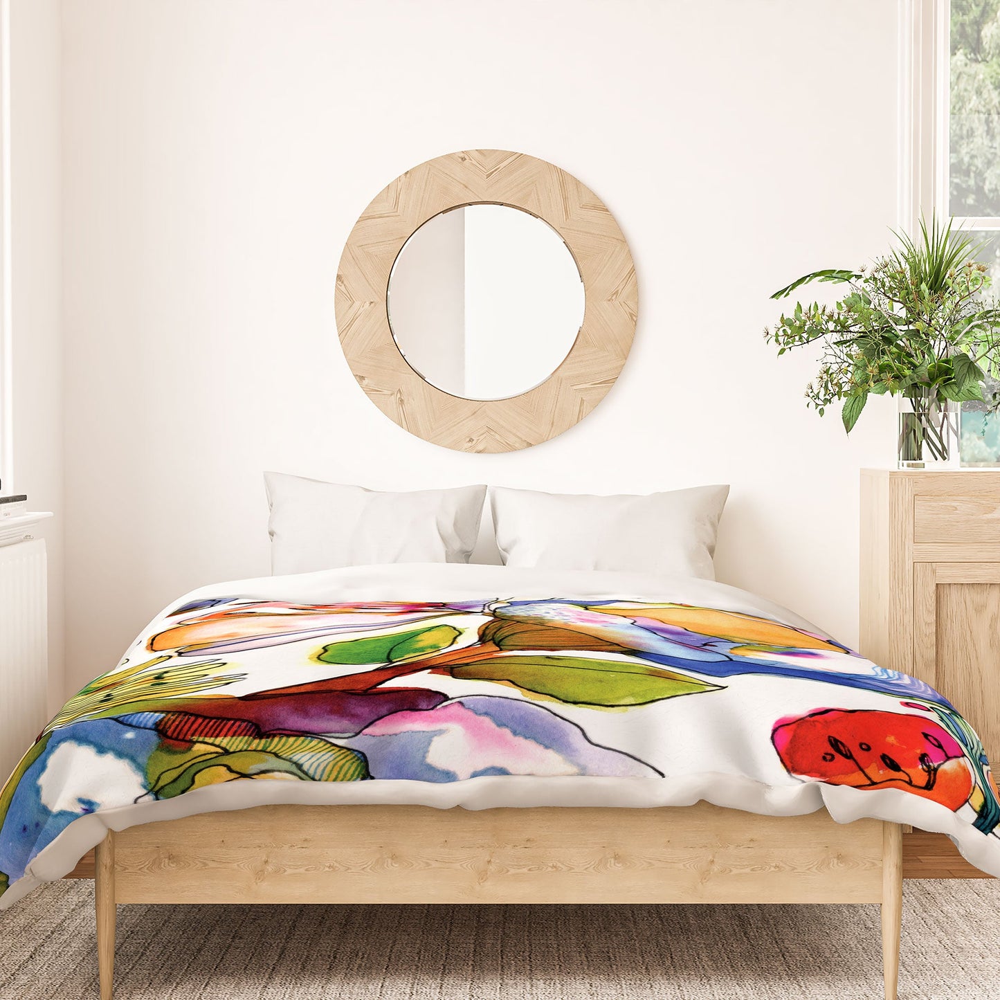 CayenaBlanca Blossom Pastel Duvet Cover