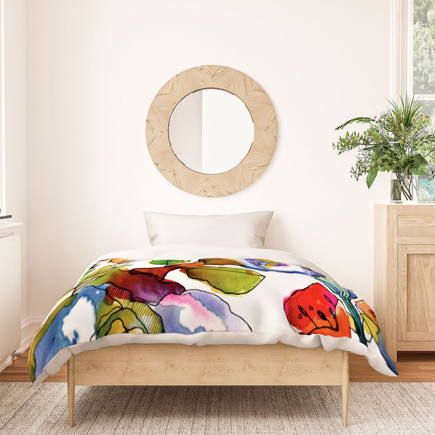 CayenaBlanca Blossom Pastel Duvet Cover